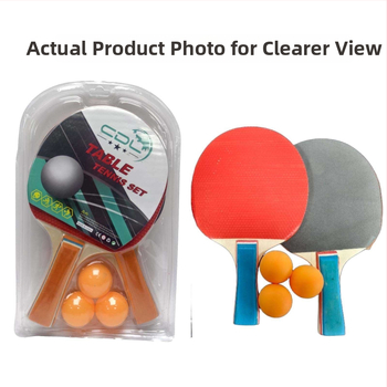 Set stolného tenisu – 2 rakety a 3 loptičky, doska z topolu, dvojstranné peny gumy, bočný úder