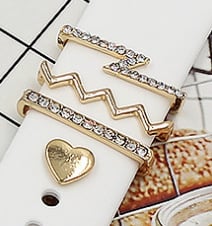 Декоративни елементи за каишка на Apple Watch — метални обковки, декоративни пръстени и щифтове, модерен стил