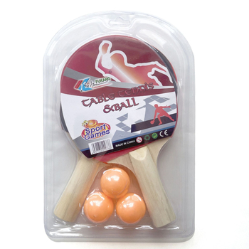 Rachetă de tenis de masă pentru copii — lamă din plop, gumă cu adeziv pozitiv, lovitură dreaptă