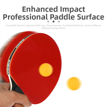 Set stolný tenis pre tréning a zábavu, 2 rakety, 6 loptičiek, stojan na sieť, guma proti prilepeniu, doska z topolu