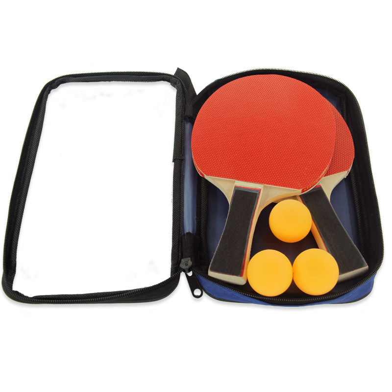 Set stolnog tenisa s 2 reketa i 3 lopte, horizontalni zahvat, baza od Poplar, ljepilo guma