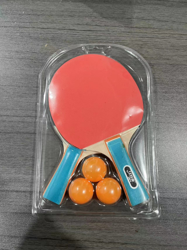 Set de tenis de masă pentru începători — include 2 rachete și 3 mingi, priză Shakehand, lamă din plop, gumă lipită, potrivit pentru tenis de masă și badminton