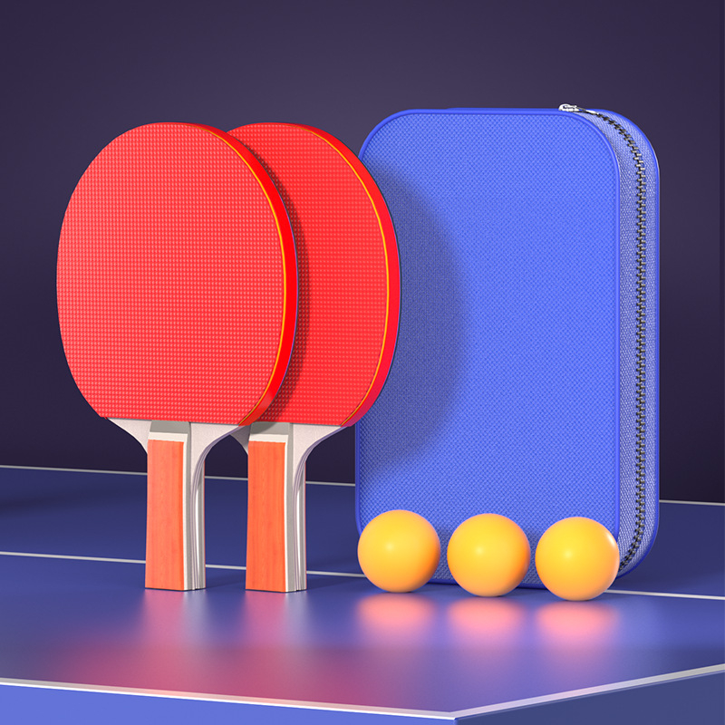 Delhui set raketa za stolni tenis za početnike — direktan udarac, Penhold i Shakehand zahvat, daska od topole, gume s pozitivnim ljepilom