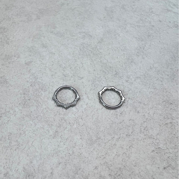 Nosni prsten s čipkastim dizajnom u obliku lotosovog lista, 316L nehrđajući čelik, lijevanje, brušenje, poliranje, elektroplatiranje, unisex