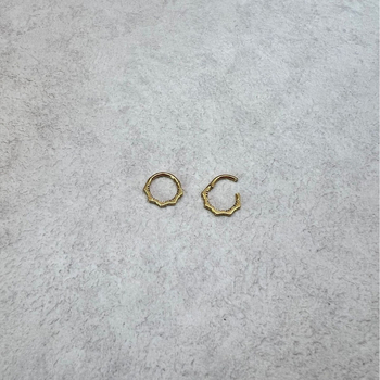 Nosni prsten s čipkastim dizajnom u obliku lotosovog lista, 316L nehrđajući čelik, lijevanje, brušenje, poliranje, elektroplatiranje, unisex