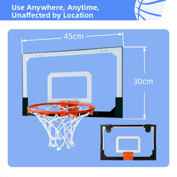 Nástenný basketbalový kôš pre deti - PVC rám, hmotnosť 1,6 kg, model A011, domáce/školské tréningy