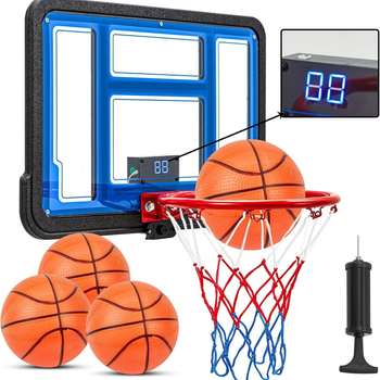 Coș de baschet pentru copii montat pe perete, fără găuri, cu scor, XTH, 1,3 kg