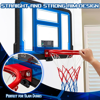 Coș de baschet pentru copii montat pe perete, fără găuri, cu scor, XTH, 1,3 kg