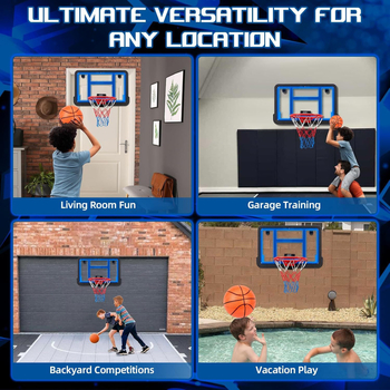 Coș de baschet pentru copii montat pe perete, fără găuri, cu scor, XTH, 1,3 kg