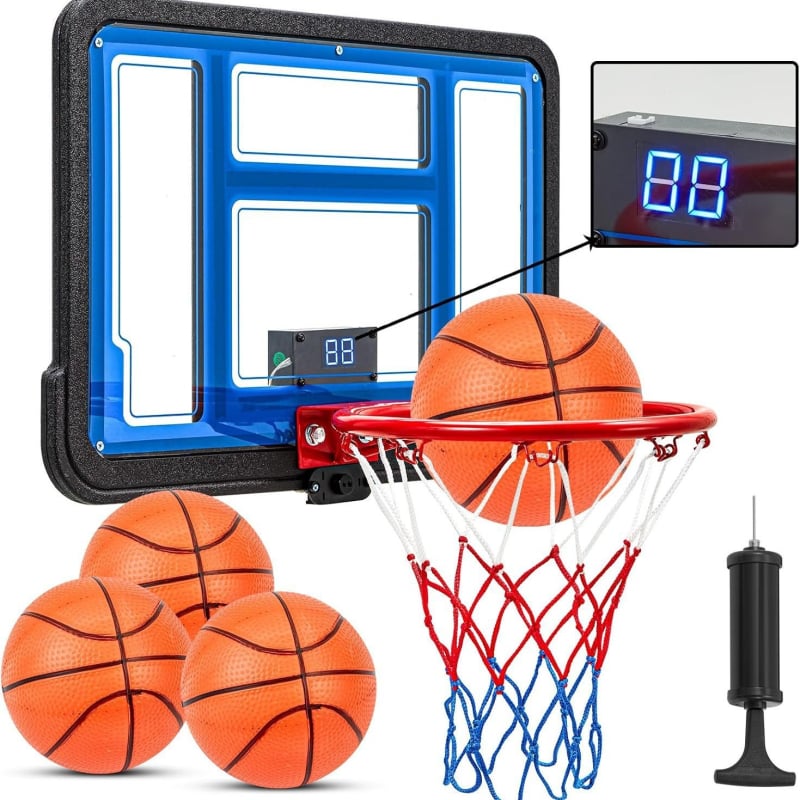 Coș de baschet pentru copii montat pe perete, fără găuri, cu scor, XTH, 1,3 kg