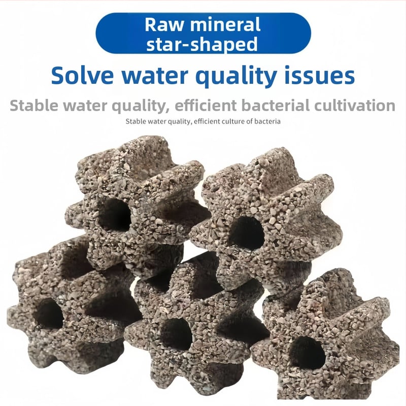Maibao Filtračné médium pre akvárium z nerastných surovín – Duté guličky, Tehly a Osmiuholníkové kúsky