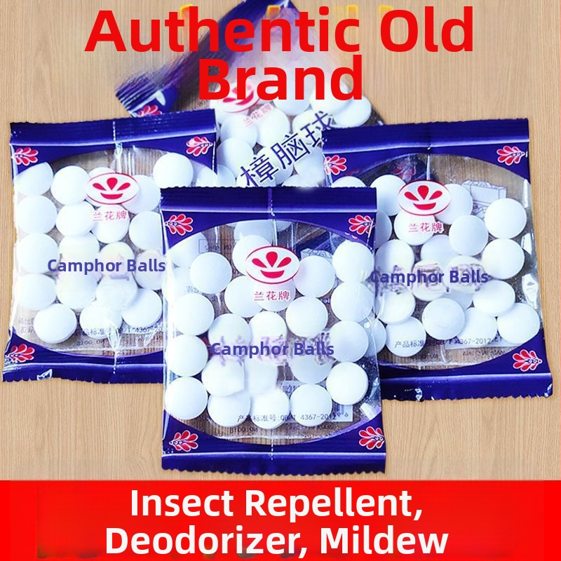 Niiskuse pallid putukatõrjeks ja garderoobi lõhnastamiseks, kamforipall