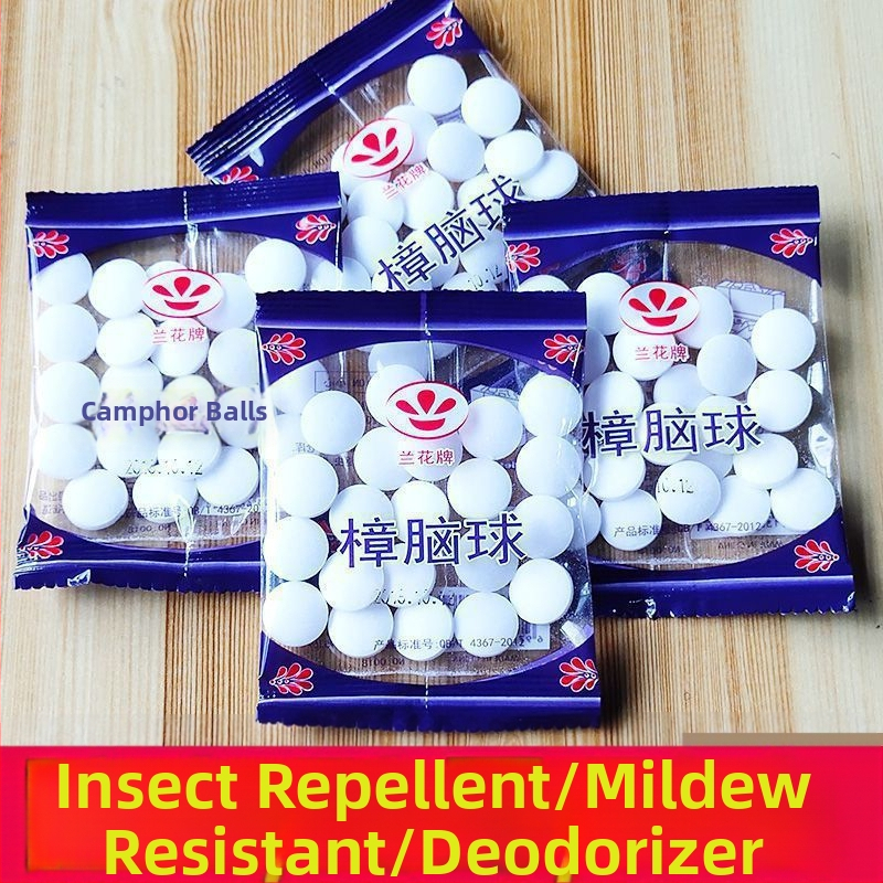 Niiskuse pallid putukatõrjeks ja garderoobi lõhnastamiseks, kamforipall