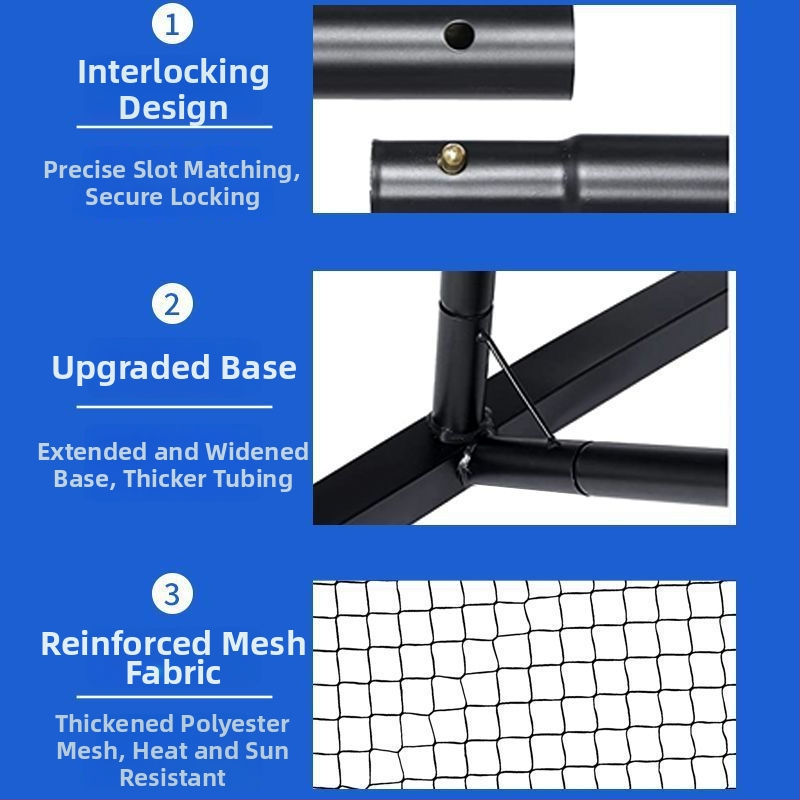 Kaasaskantav pickleball võrgukark sise- ja välistingimusteks – võistlusstandard, sobib tennisepostiga