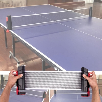Suport pentru plasă de tenis de masă – Îmbunătățit, Portabil și Retractabil; ABS+PE; Brand Spannande; Potrivit pentru tenis de masă și tenis cu pene