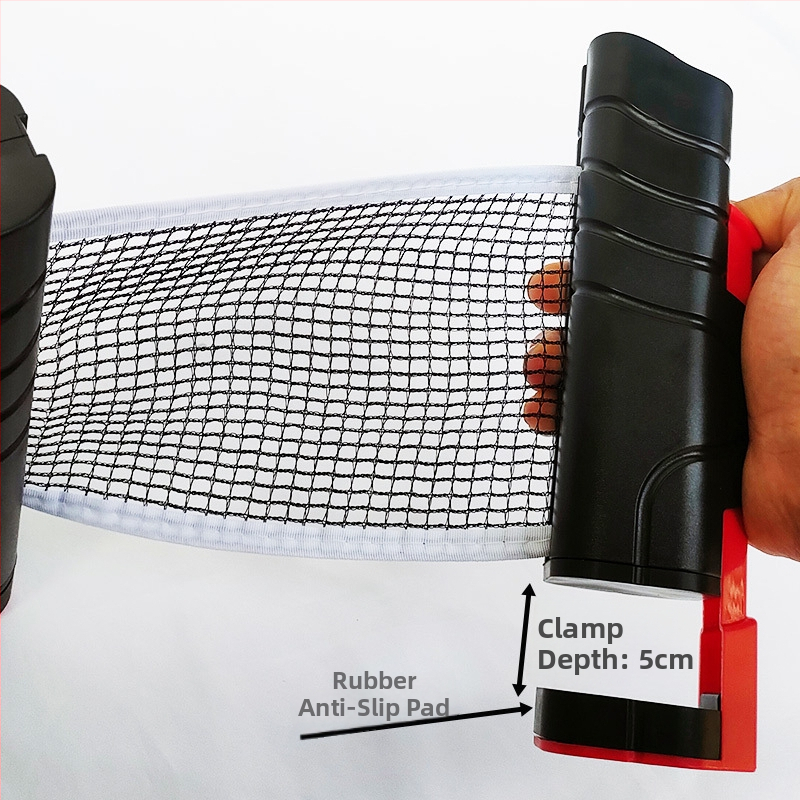 Lauatennise võrgu alus – täiustatud, kaasaskantav ja tõmbatav; ABS+PE; Bränd Spannande; Sobib lauatenisele ja sule-tenisele