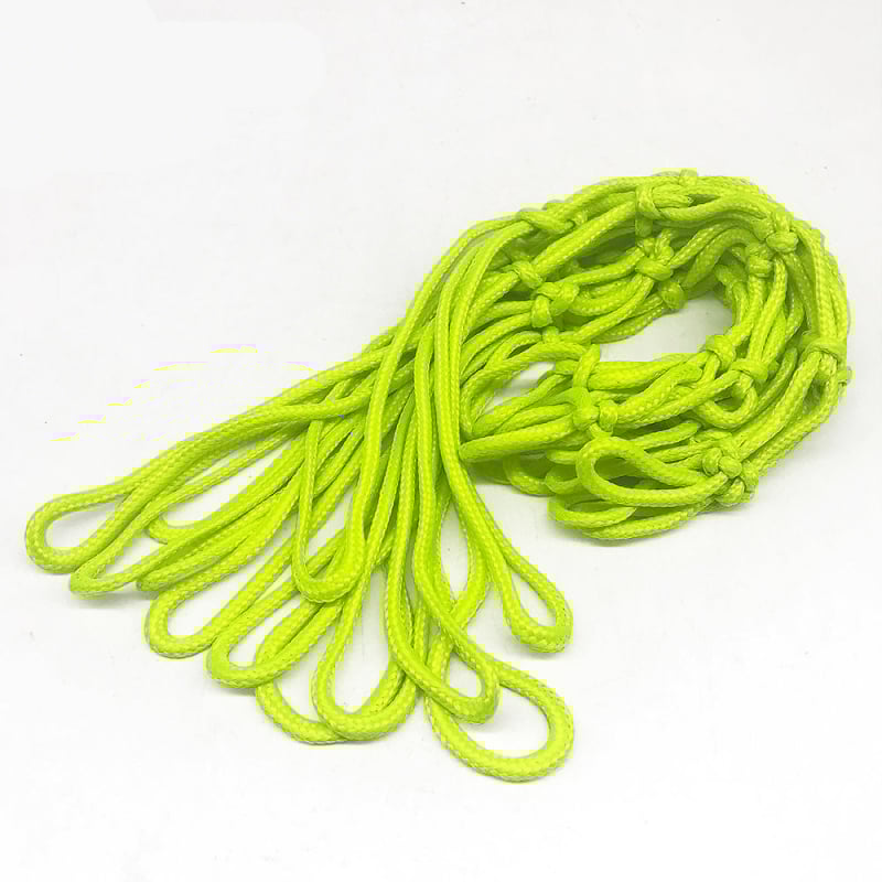 Vonku svietiaca nylonová sieť na basketbal, prenosná, s hrubšou konštrukciou 12 kruhov