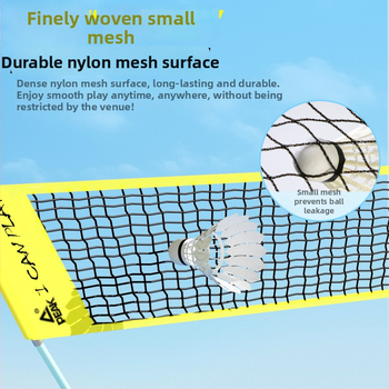 Bedmintonový sieťový rám, prenosný, skladací do interiéru/ exteriéru, odnímateľný (Značka: Peak; Materiál: Nylon, Sklené vlákno; Použitie: Bedminton a tenis; Kategória produktu: Bedmintonový stĺpik)