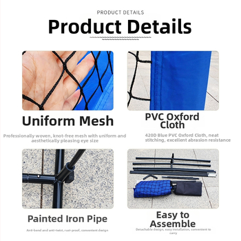 Sieť tenisového tréningu, prenosná a odnímateľná, polyester, Jingyu Industrial, tenisový stĺp