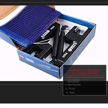 Stojan na sieť stolného tenisu P205, spirálny dizajn, vrátane siete, vhodné do interiéru, konštrukcia z kovu a nylonu