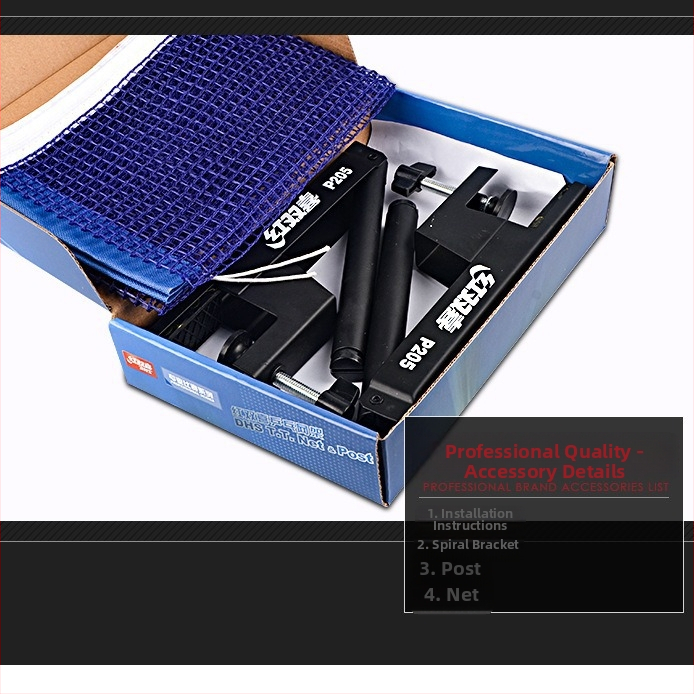 Stojan na sieť stolného tenisu P205, spirálny dizajn, vrátane siete, vhodné do interiéru, konštrukcia z kovu a nylonu