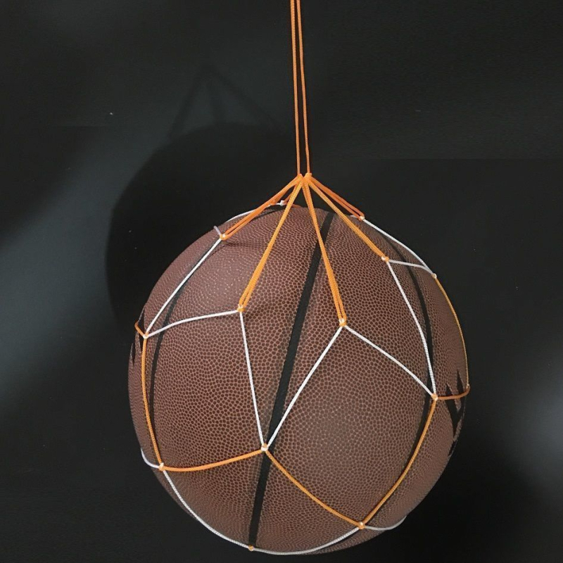 Rokām adīta tīkla soma basketbolam un futbolam – bumbu uzglabāšanas soma, dāvanu soma