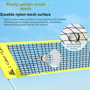 Peak Prenášateľný skladací rám badmintonu — pre vnútorné a vonkajšie použitie, nylon a sklenené vlákna, odnímateľné stĺpy