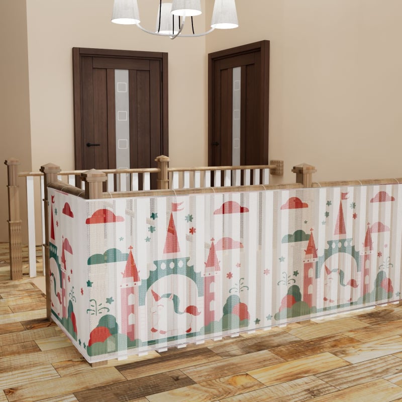 Gyermekek lépcső- és erkélyvédő háló — esés elleni, biztonsági kötélháló