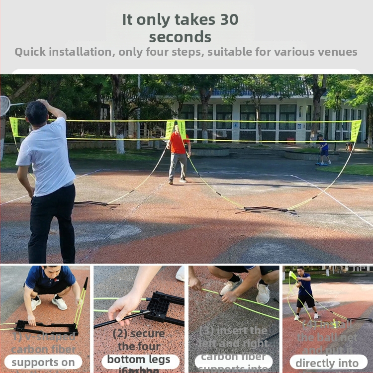 Kaasaskantav badmintonivõrgu raam, välitingimustesse, kokkupandav, standard/professionaalne klass, kaubamärk Mornstar/Morisdan