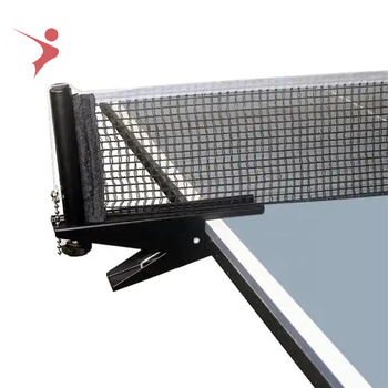 Сгъваема стойка за мрежа за тенис на маса по международен стандарт с мрежа; метална конструкция; тегло 420 g; подходяща за тенис на маса и пера тенис; категория: стойка за мрежа/стойка за топки