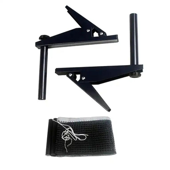 Сгъваема стойка за мрежа за тенис на маса по международен стандарт с мрежа; метална конструкция; тегло 420 g; подходяща за тенис на маса и пера тенис; категория: стойка за мрежа/стойка за топки