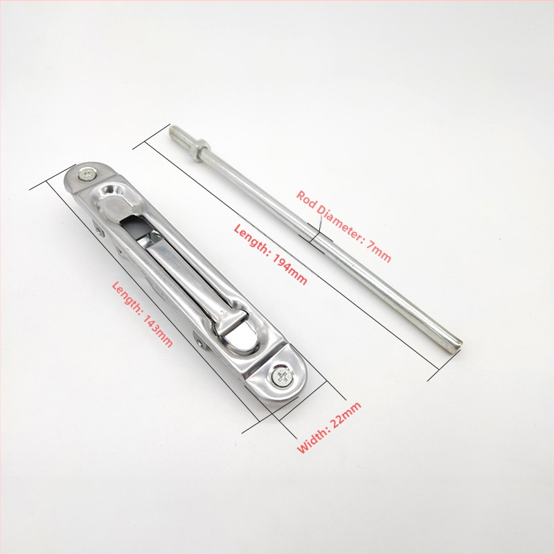 F-тип тайно удължено заключване за двукрилни врати от неръждаема стомана, модел PHWJ, модерен минималистичен стил