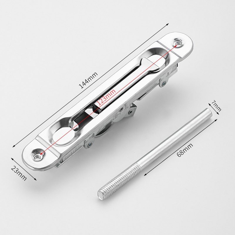 F-тип тайно удължено заключване за двукрилни врати от неръждаема стомана, модел PHWJ, модерен минималистичен стил