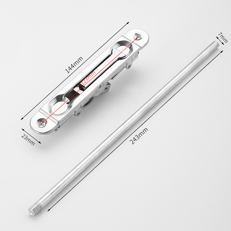 F-тип тайно удължено заключване за двукрилни врати от неръждаема стомана, модел PHWJ, модерен минималистичен стил