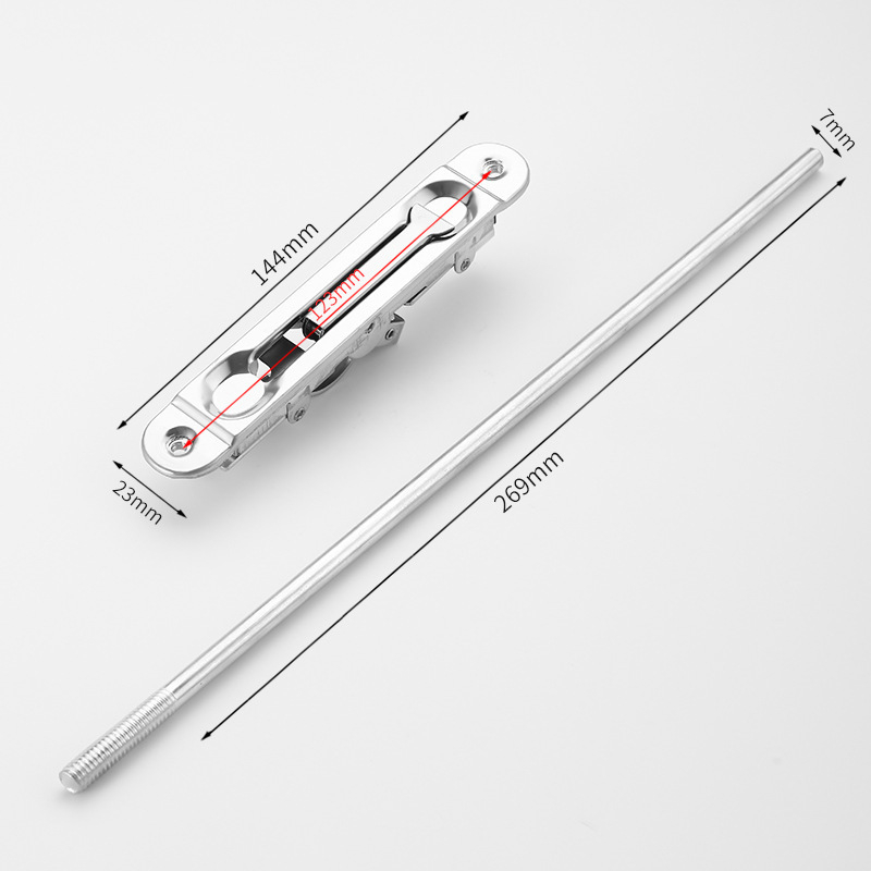 F-тип тайно удължено заключване за двукрилни врати от неръждаема стомана, модел PHWJ, модерен минималистичен стил