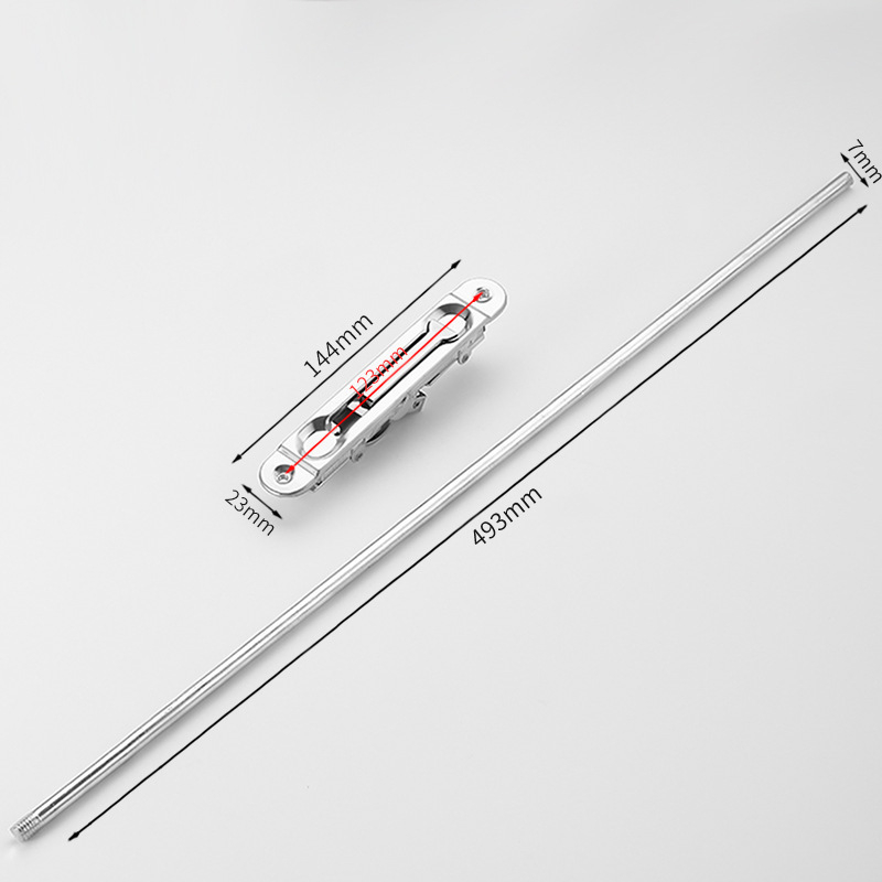 F-тип тайно удължено заключване за двукрилни врати от неръждаема стомана, модел PHWJ, модерен минималистичен стил