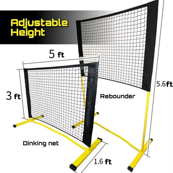 Мрежа за пикълбол за един играч, мини мрежа за тренировка на отскок, полиестер, 3 кг, опаковка 89×22.5×13 см