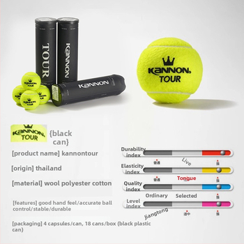 Tenisové loptičky pre tréning a súťaže, guma, značka Kannon Kanglong, vhodné pre tenis a badminton