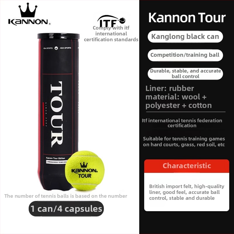 Tenisové loptičky pre tréning a súťaže, guma, značka Kannon Kanglong, vhodné pre tenis a badminton