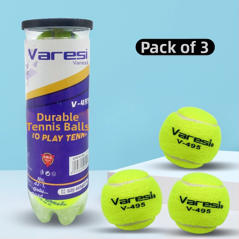 Varesi tenisová lopta pre začiatočníkov – vysoká elasticita, odolná tréningová lopta, materiál chemické vlákno, kód produktu V-495, kategória Tenis, vhodná pre fitness tréningy a ďalšie loptové športy