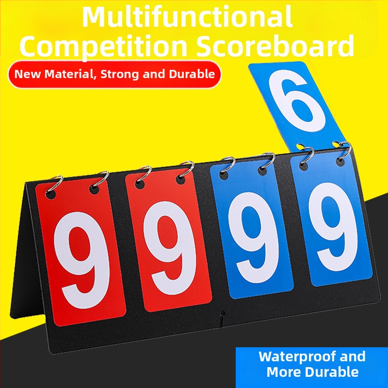 4 ciparu PVC rezultātu tablo basketbolam, futbolam, galda tenisam un biliardam
