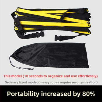 Сгъваема агилити стълба за футболни тренировки - PP + найлон, обучителна помощ