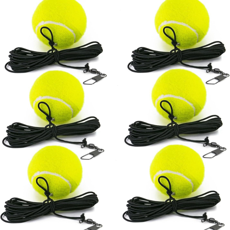 Еластична тренировъчна топка с въже за начинаещи – гума; висока еластичност; подходяща за тенис на маса и бадминтон; печат на лого възможен; персонализация