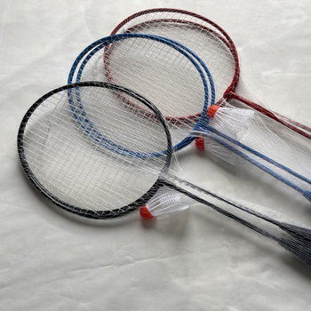 Детска ракета за бадминтон за начинаещи, рама от железен сплав, струни от фибър, тегло 95–100 g, дебелина на дръжката G1, тип ракета: директен удар