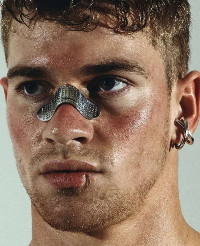 Бижу за нос – унисекс метален носов клип с електроплатина, 14k