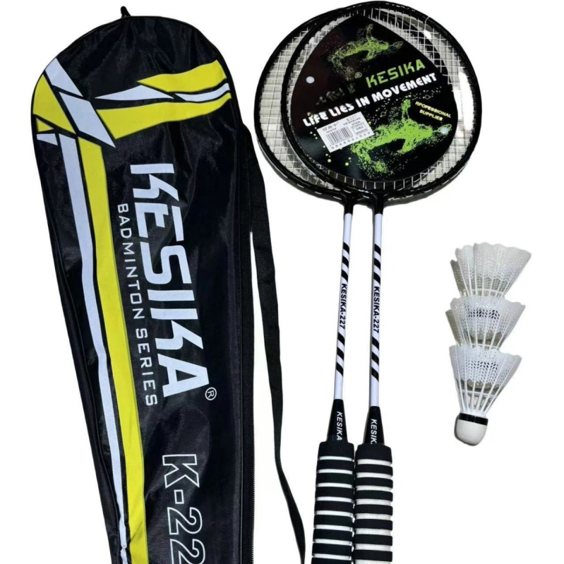 Cosca бадминтон ракета, рамка от железен сплав, тегло 90–94 г, директен удар, комплект от две ракети