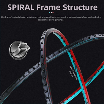 Wind raketa na badminton, rám z karbónových vlákien, hmotnosť 80–84 g, úchyt G5, rovný profil