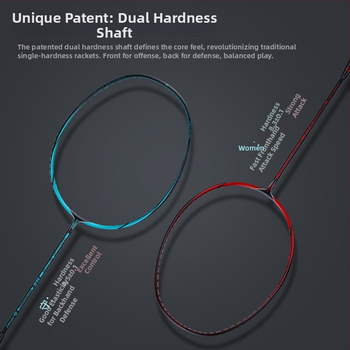 Wind raketa na badminton, rám z karbónových vlákien, hmotnosť 80–84 g, úchyt G5, rovný profil