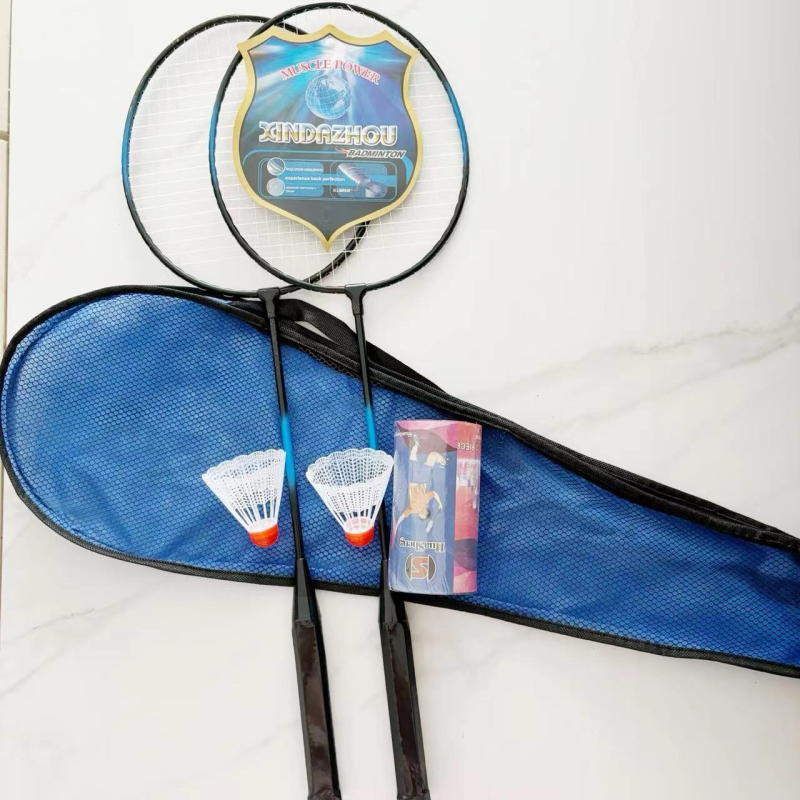 Ракетка за бадминтон 9288 за деца — рамка от железна сплав, корда: найлон, тегло 95–100 g, дебелина на дръжката G2, тип ракетки: праволинейна, подходяща за любители деца