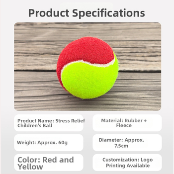 Jemná gumová tenisová loptička na tréning pre deti, nízky tlak, prechodová loptička pre začiatočníkov a tínedžerov